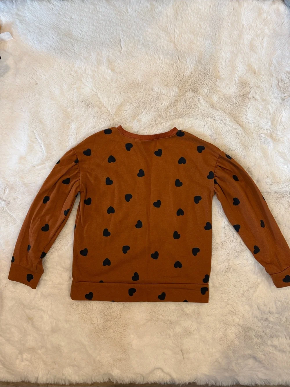 The Children's Place Rust Sweatshirt with Black Heart Print